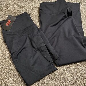 Women's Black 1 Leggings Pants. 1 Shorts NEW WITH TAGS
